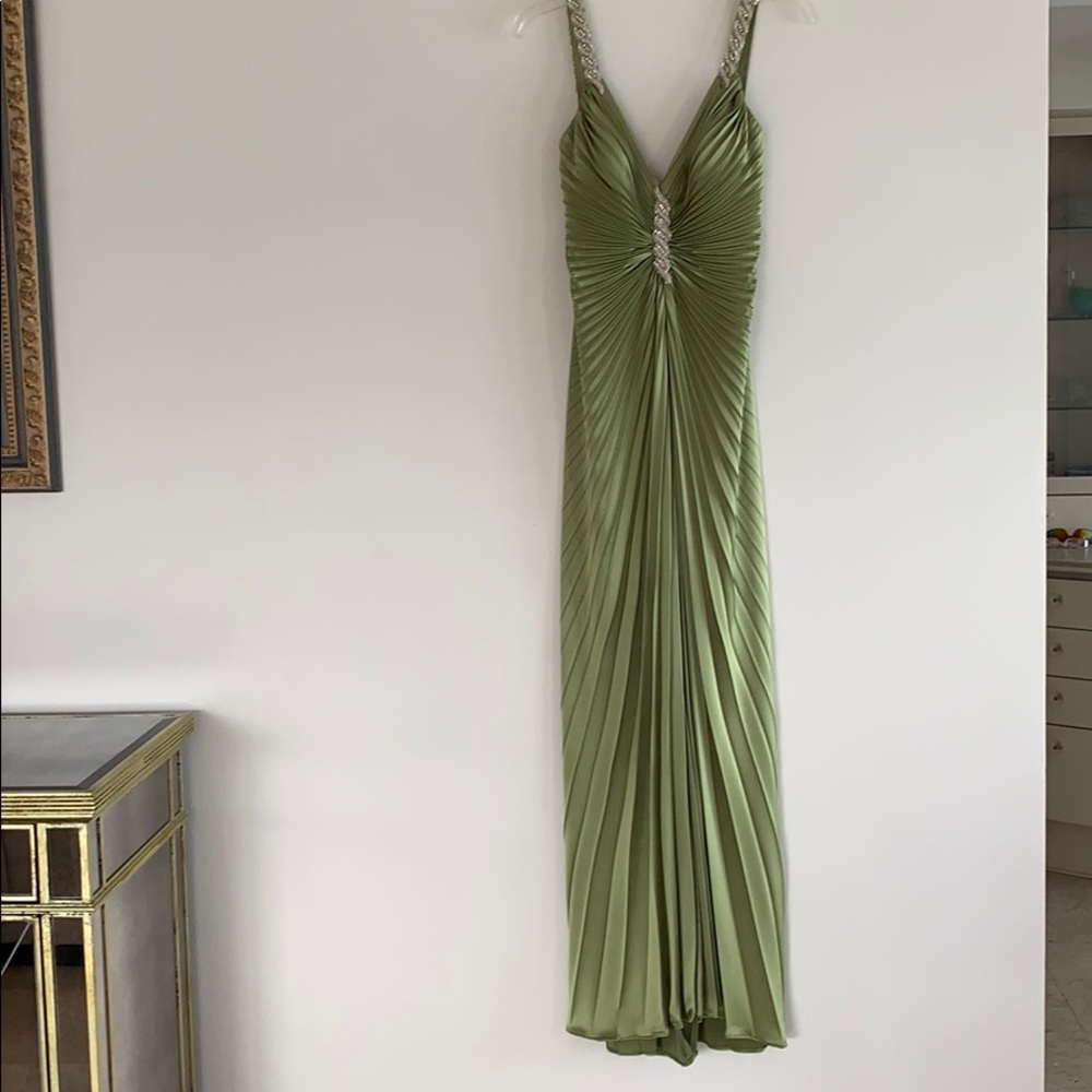 Fabulous prom or evening sage-colored gown
